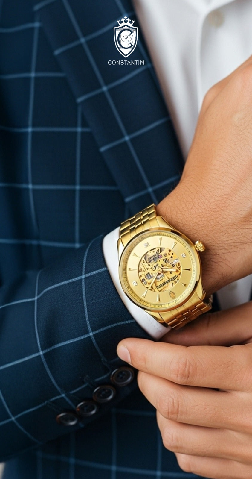 Relógio Constantim Gents Gold Automatic